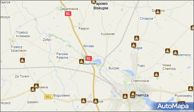 mapa Bielczyny, Bielczyny na mapie Targeo