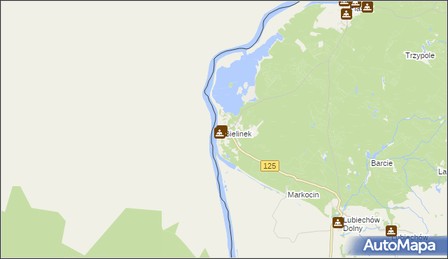 mapa Bielinek, Bielinek na mapie Targeo