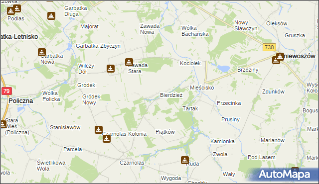 mapa Bierdzież, Bierdzież na mapie Targeo