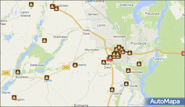 mapa Bieskowo, Bieskowo na mapie Targeo