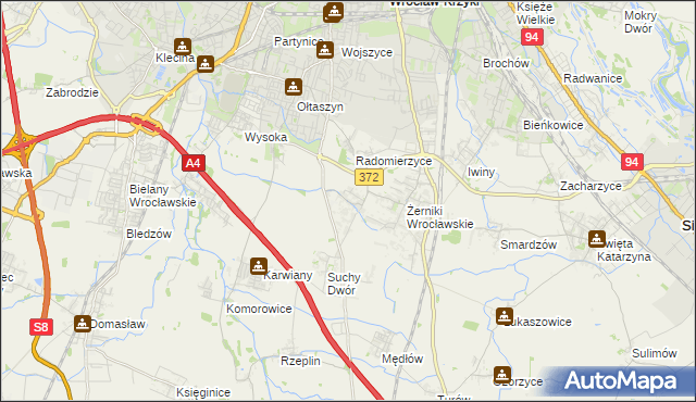 mapa Biestrzyków, Biestrzyków na mapie Targeo