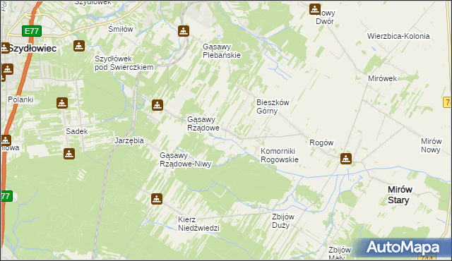 mapa Bieszków Dolny, Bieszków Dolny na mapie Targeo