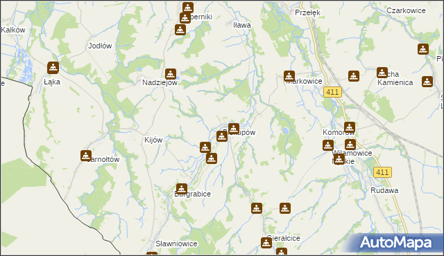 mapa Biskupów, Biskupów na mapie Targeo