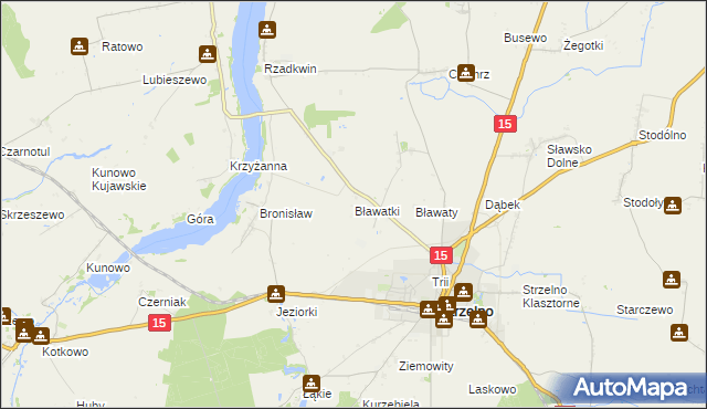 mapa Bławatki, Bławatki na mapie Targeo