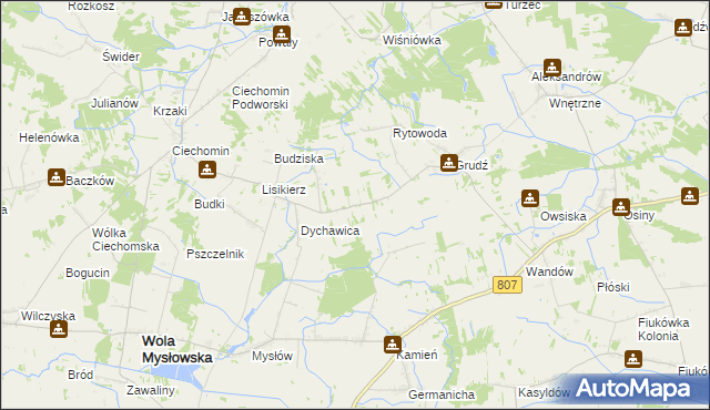 mapa Błażków, Błażków na mapie Targeo