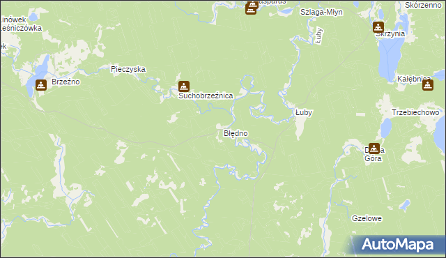 mapa Błędno gmina Osiek, Błędno gmina Osiek na mapie Targeo