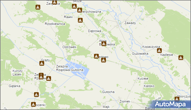 mapa Błędowo gmina Baranowo, Błędowo gmina Baranowo na mapie Targeo