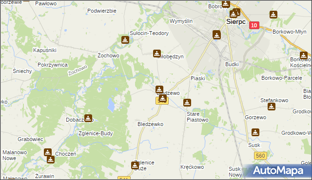 mapa Bledzewo, Bledzewo na mapie Targeo