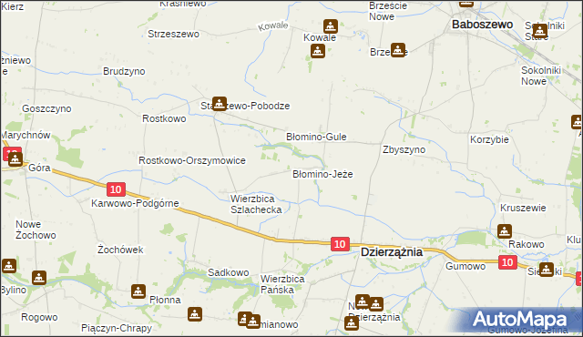 mapa Błomino-Jeże, Błomino-Jeże na mapie Targeo