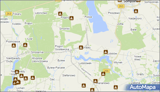 mapa Błonawy, Błonawy na mapie Targeo