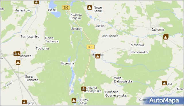 mapa Błońsko, Błońsko na mapie Targeo