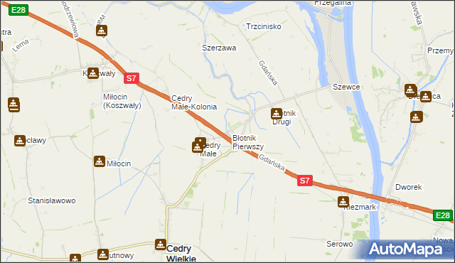 mapa Błotnik, Błotnik na mapie Targeo