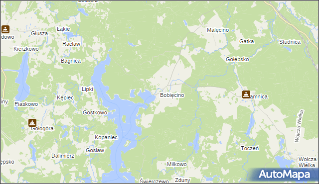 mapa Bobięcino, Bobięcino na mapie Targeo