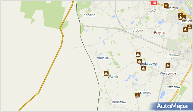 mapa Bobolin gmina Kołbaskowo, Bobolin gmina Kołbaskowo na mapie Targeo