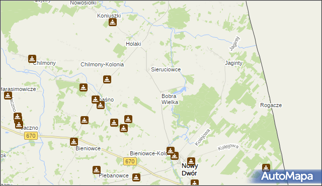 mapa Bobra Wielka, Bobra Wielka na mapie Targeo