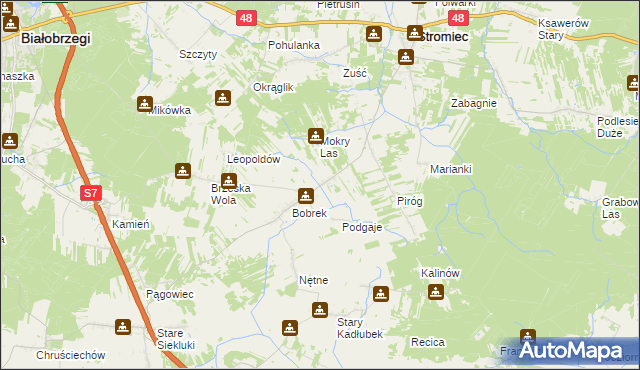 mapa Bobrek-Kolonia, Bobrek-Kolonia na mapie Targeo