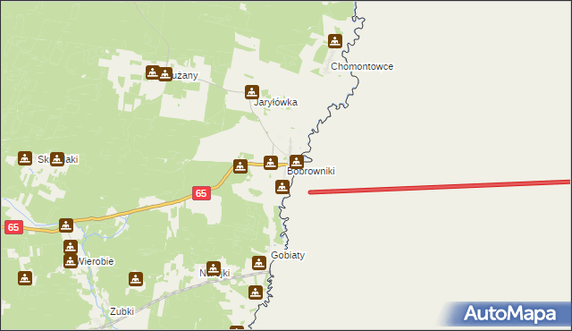 mapa Bobrowniki gmina Gródek, Bobrowniki gmina Gródek na mapie Targeo