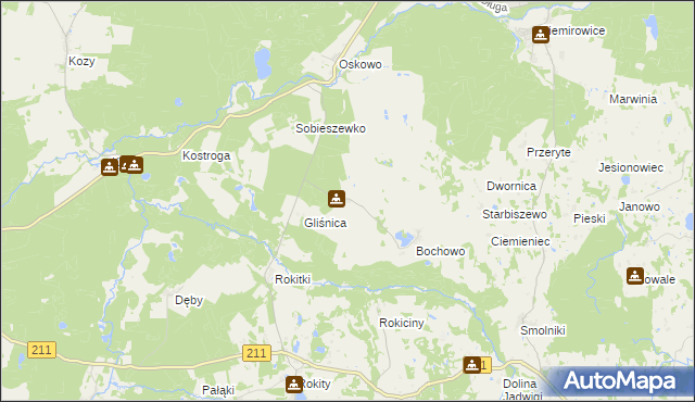 mapa Bochówko, Bochówko na mapie Targeo