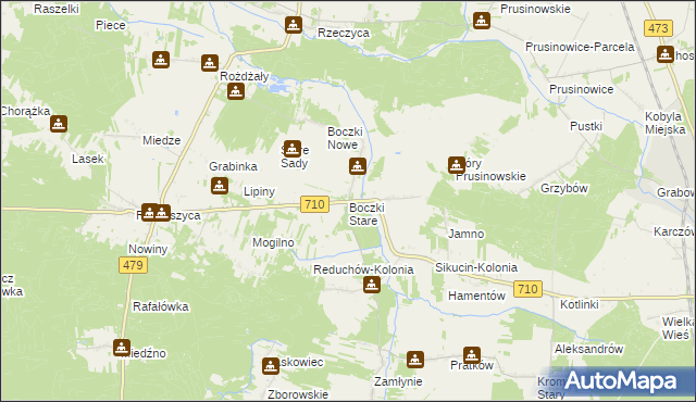 mapa Boczki Stare, Boczki Stare na mapie Targeo