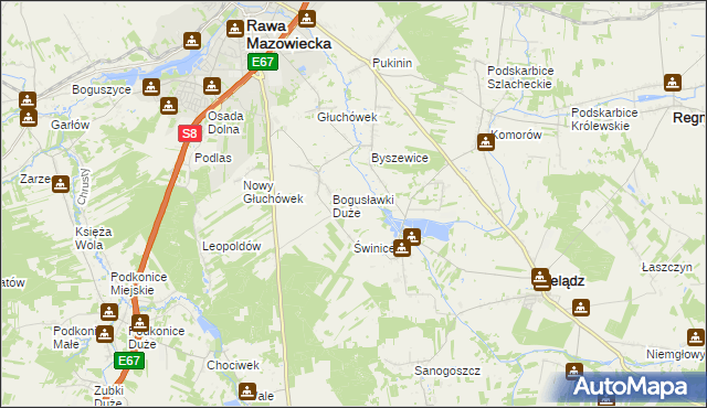 mapa Bogusławki Małe, Bogusławki Małe na mapie Targeo