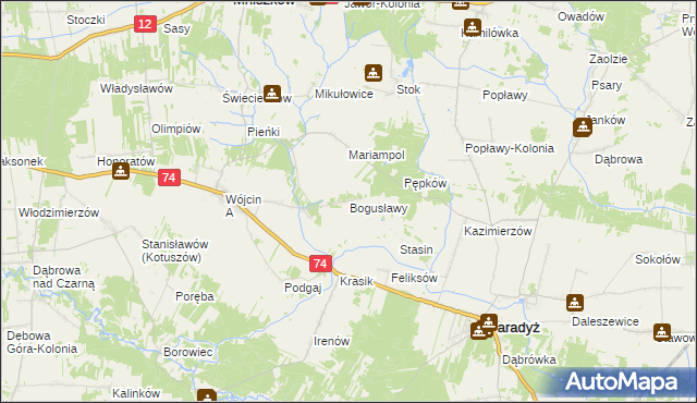 mapa Bogusławy, Bogusławy na mapie Targeo