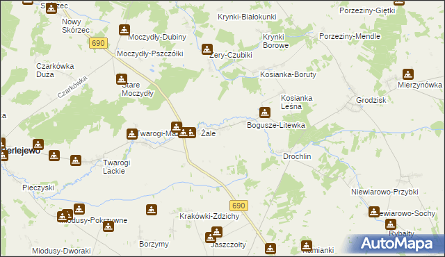 mapa Bogusze Stare, Bogusze Stare na mapie Targeo