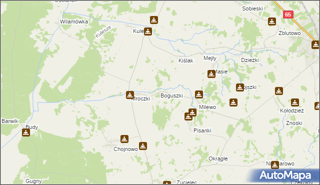 mapa Boguszki gmina Trzcianne, Boguszki gmina Trzcianne na mapie Targeo