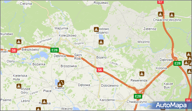 mapa Bojano, Bojano na mapie Targeo