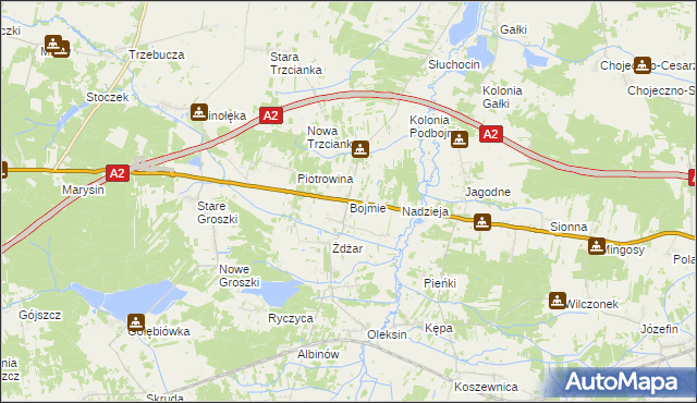 mapa Bojmie, Bojmie na mapie Targeo