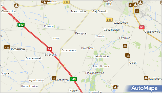 mapa Bolechów, Bolechów na mapie Targeo