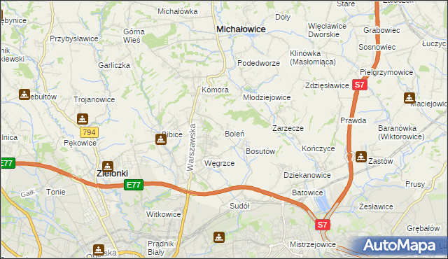mapa Boleń, Boleń na mapie Targeo