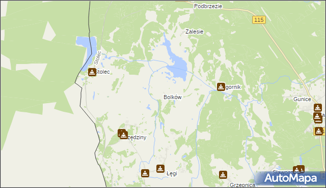 mapa Bolków gmina Dobra (Szczecińska), Bolków gmina Dobra (Szczecińska) na mapie Targeo