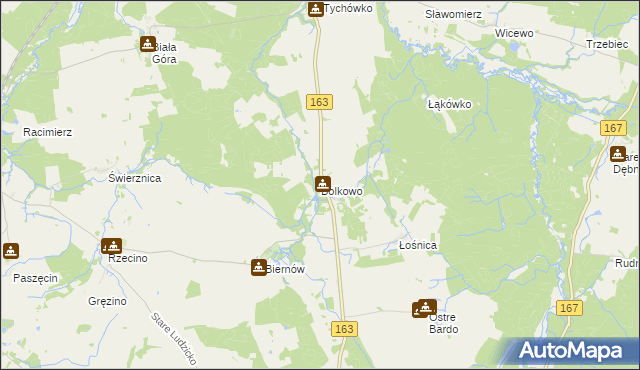 mapa Bolkowo gmina Połczyn-Zdrój, Bolkowo gmina Połczyn-Zdrój na mapie Targeo