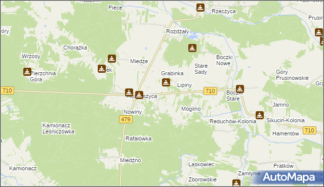 mapa Borek Lipiński, Borek Lipiński na mapie Targeo