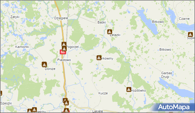 mapa Borkowiny, Borkowiny na mapie Targeo