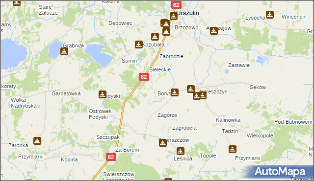 mapa Borysik, Borysik na mapie Targeo