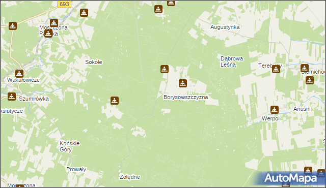 mapa Borysowszczyzna, Borysowszczyzna na mapie Targeo