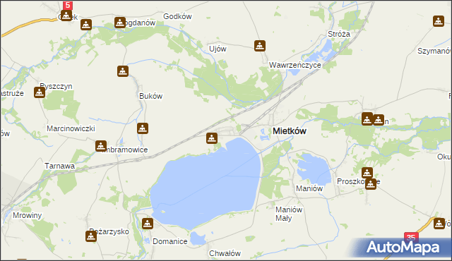 mapa Borzygniew, Borzygniew na mapie Targeo