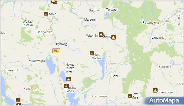 mapa Boża Wólka, Boża Wólka na mapie Targeo