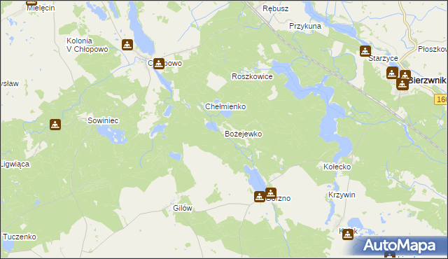 mapa Bożejewko, Bożejewko na mapie Targeo