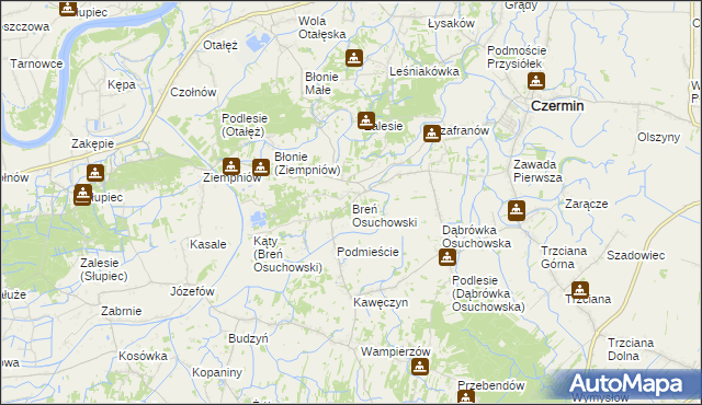 mapa Breń Osuchowski, Breń Osuchowski na mapie Targeo