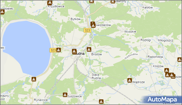 mapa Brodów, Brodów na mapie Targeo