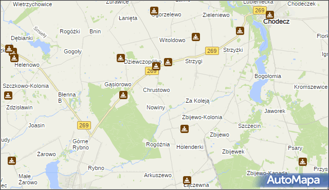 mapa Broniszewo gmina Przedecz, Broniszewo gmina Przedecz na mapie Targeo