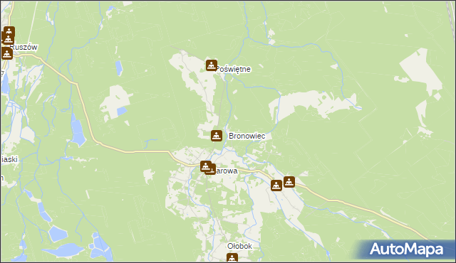 mapa Bronowiec, Bronowiec na mapie Targeo