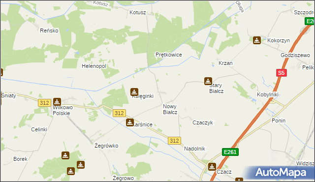 mapa Brońsko, Brońsko na mapie Targeo