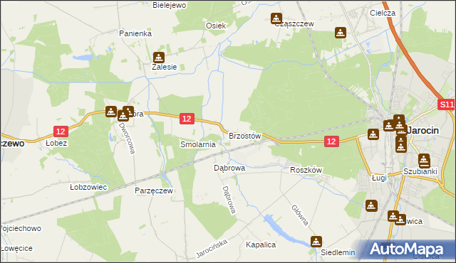 mapa Brzostów, Brzostów na mapie Targeo