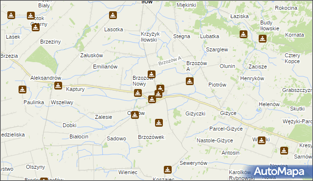 mapa Brzozów Stary, Brzozów Stary na mapie Targeo