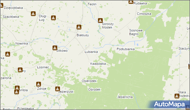 mapa Brzozowe Błoto, Brzozowe Błoto na mapie Targeo