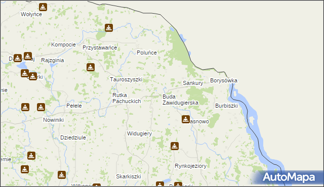 mapa Buda Zawidugierska, Buda Zawidugierska na mapie Targeo