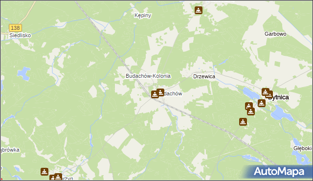 mapa Budachów, Budachów na mapie Targeo
